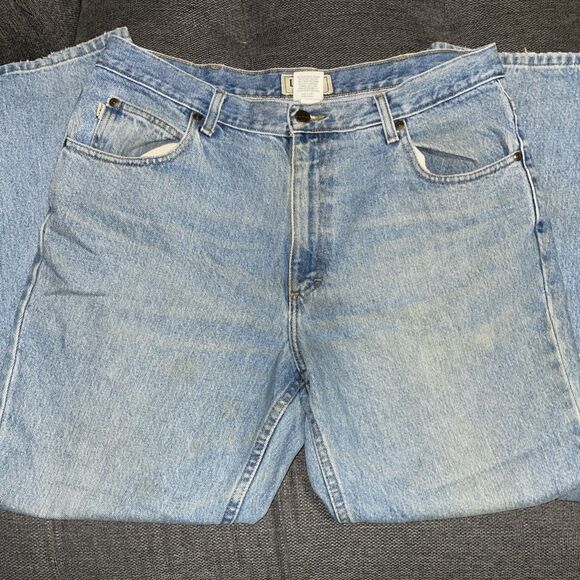 L.L. Bean Classic Fit Denim Jeans Men's‎ 35 X 29 Light Wash Blue Straight Leg - Picture 10 of 10